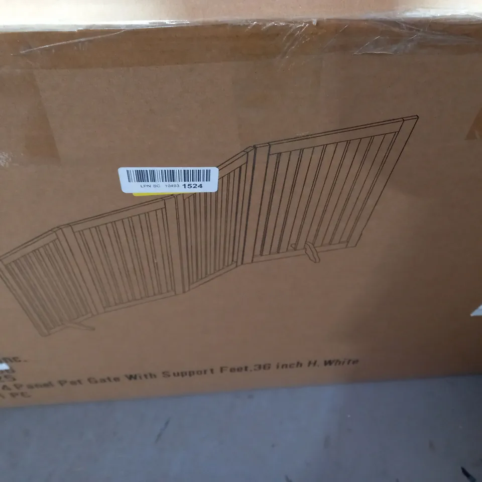 BOXED DESIGNER WHITE FINISH PET GATE (COLLECTION ONLY)
