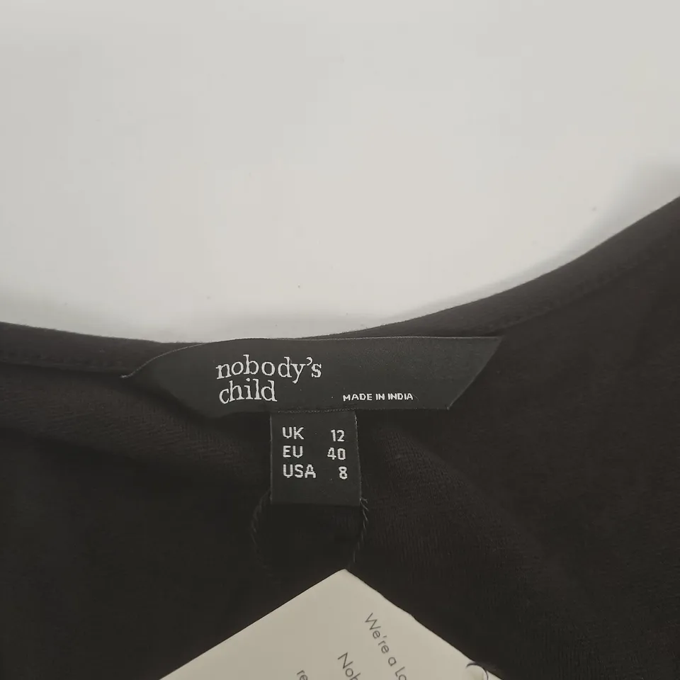 UK 12 NOBODY'S CHILD BLACK SLEEVELESS DRESS – EU 40 (US 8)