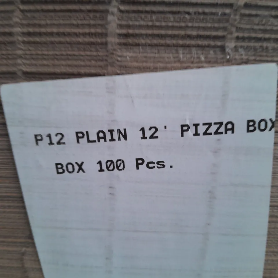 LOT OF 2 PACKS OF PLAIN 12" PIZZA BOXES - APPROXIMATLY 100 PER PACK