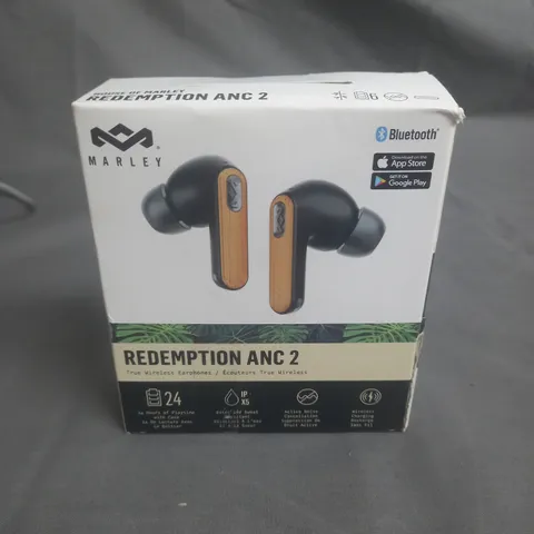 BOXED MARLEY REDEMPTION ANC 2 TRUE WIRELESS EARPHONES - BLACK