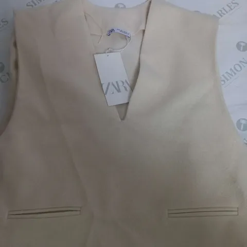 ZARA CREAM VEST - SMALL