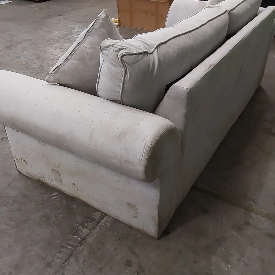 DESIGNER FABRIC UPHOLSTERED 3 SEATER SOFA 