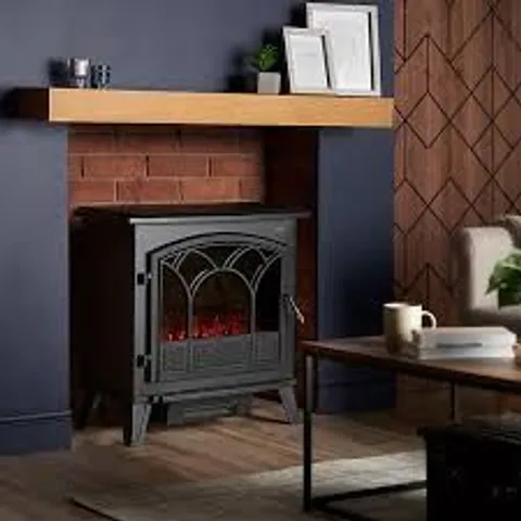 BOXED VONHAUS ELECTRIC STOVE HEATER 1850W, ELECTRIC FIREPLACE, INDOOR LOG WOOD BURNER EFFECT,