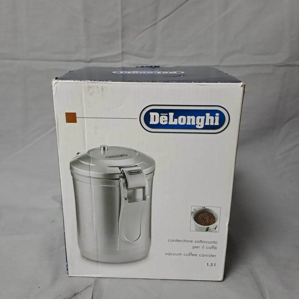 DELONGHI VACUUM COFFEE CANISTER - SILVER - 1.5L