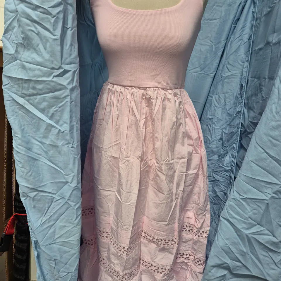 NOBODY'S CHILD EVERLEIGH MIDI DRESS – PINK, UK 6 (EU 34, USA 2)