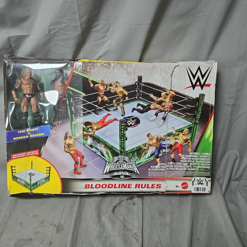 BOXED WRESTLEMANIA BLOODLINES RULES PLAYSET