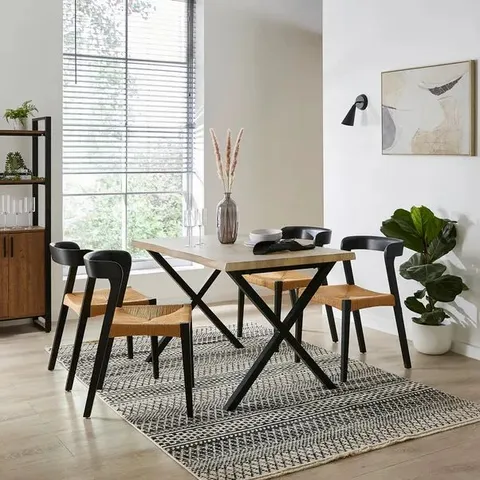 BOXED DUNELM EZRA PART ASSEMBLY COMPACT DINING TABLE H75XL120XW80CM (1 BOX)