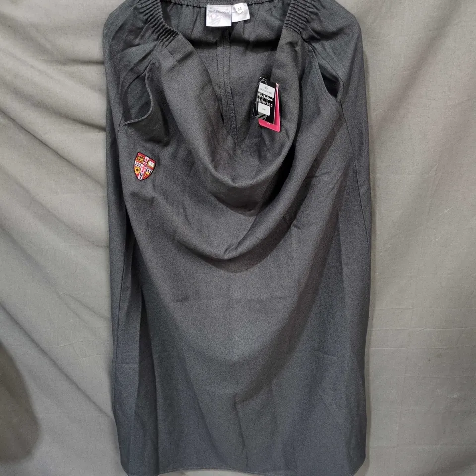 GREY ANKLE-LENGTH WOMEN'S SKIRT, UK 6 (EU 34) WITH CREST PATCH