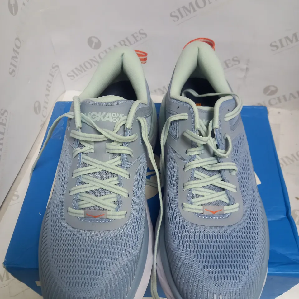 HOKA BONDI 7 BLUE FOG/BLUE GLASS TRAINERS UK 7