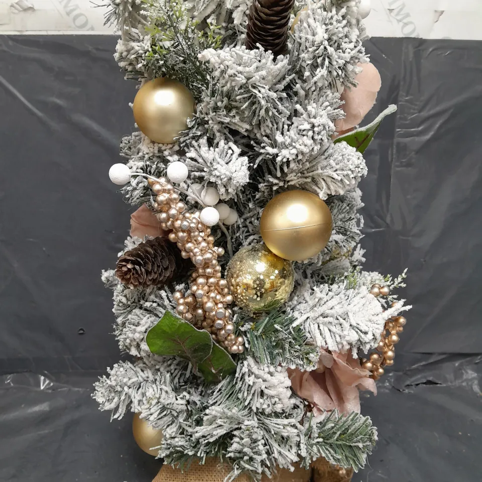 FROSTED ROSE TABLE TOP TREE RRP £29.99