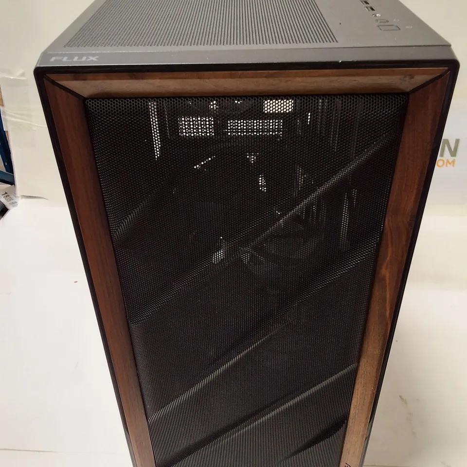 ANTEC FLUX BLACK PC CASE – MID-TOWER CHASSIS WITH MESH FRONT AND WOOD TRIM