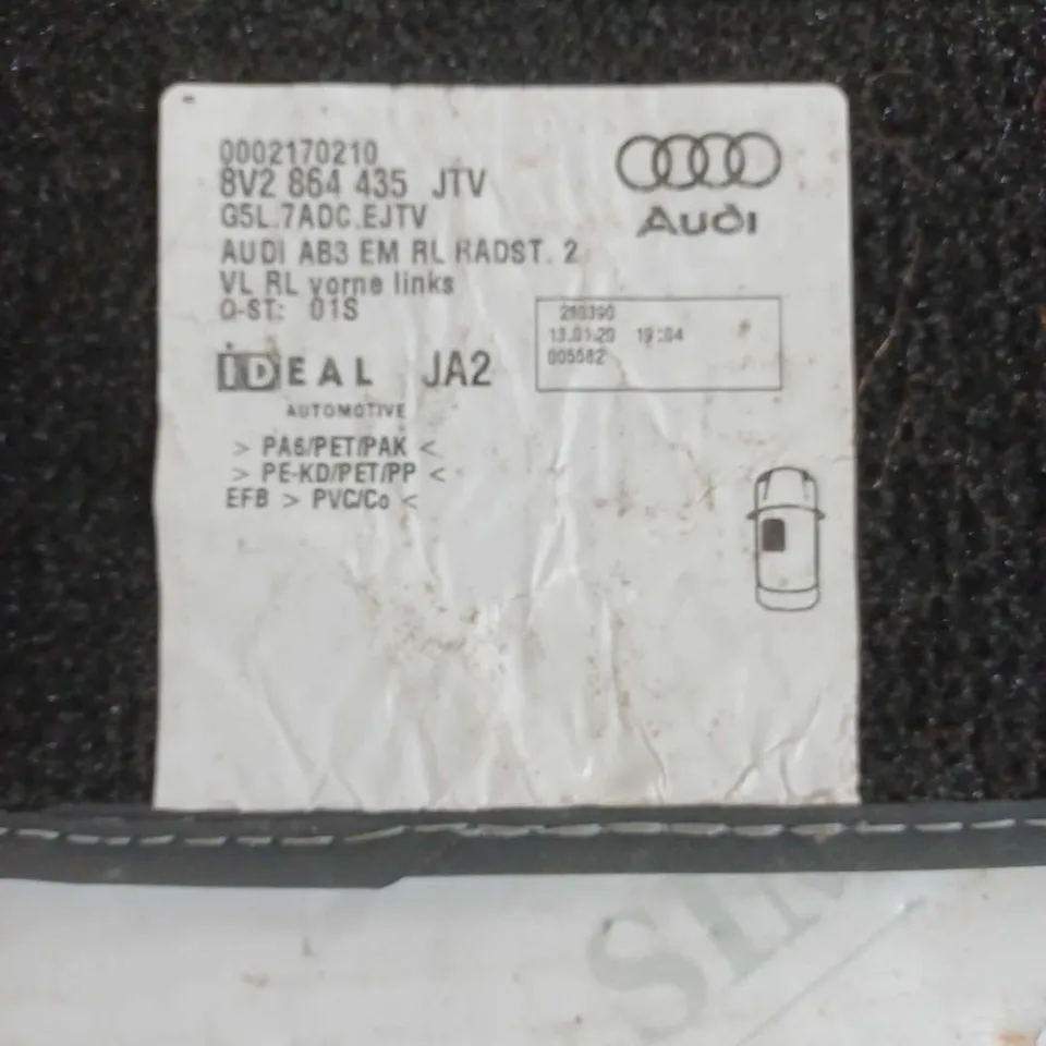 SET OF 3 AUDI FLOOR MATTS 