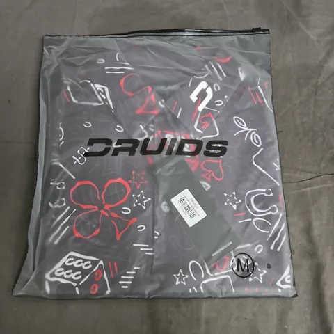 BAGGED DRUIDS LUCKY 7 POLO SHIRT – CHARCOAL, UK M