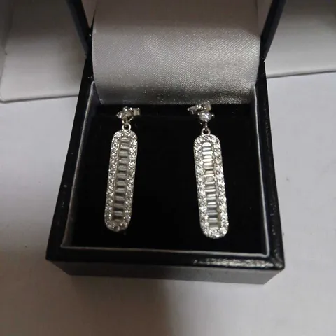 DIAMONIQUE 0.7CT TW DROP EARRINGS STERLING SILVER