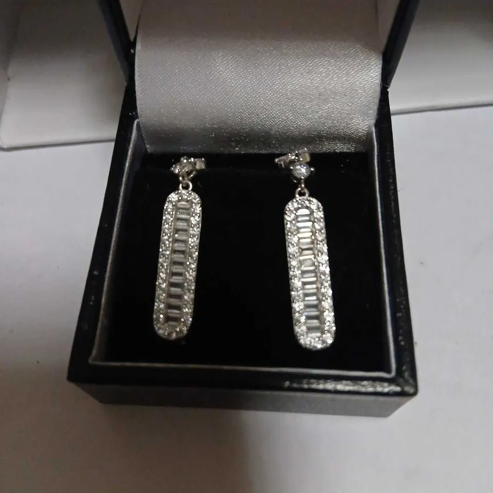 DIAMONIQUE 0.7CT TW DROP EARRINGS STERLING SILVER