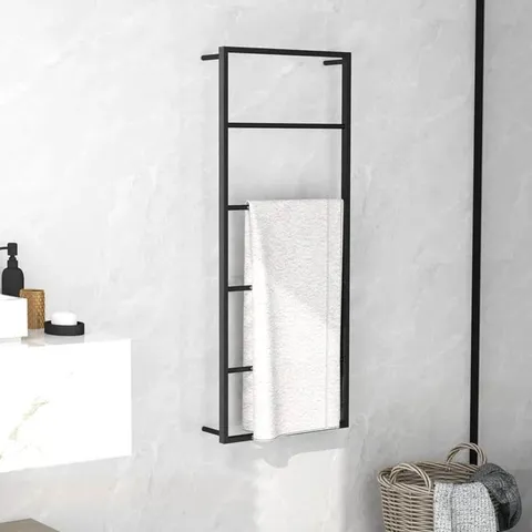 BOXED ARGENE STEEL WALL MOUNTED TOWEL RAIL 
