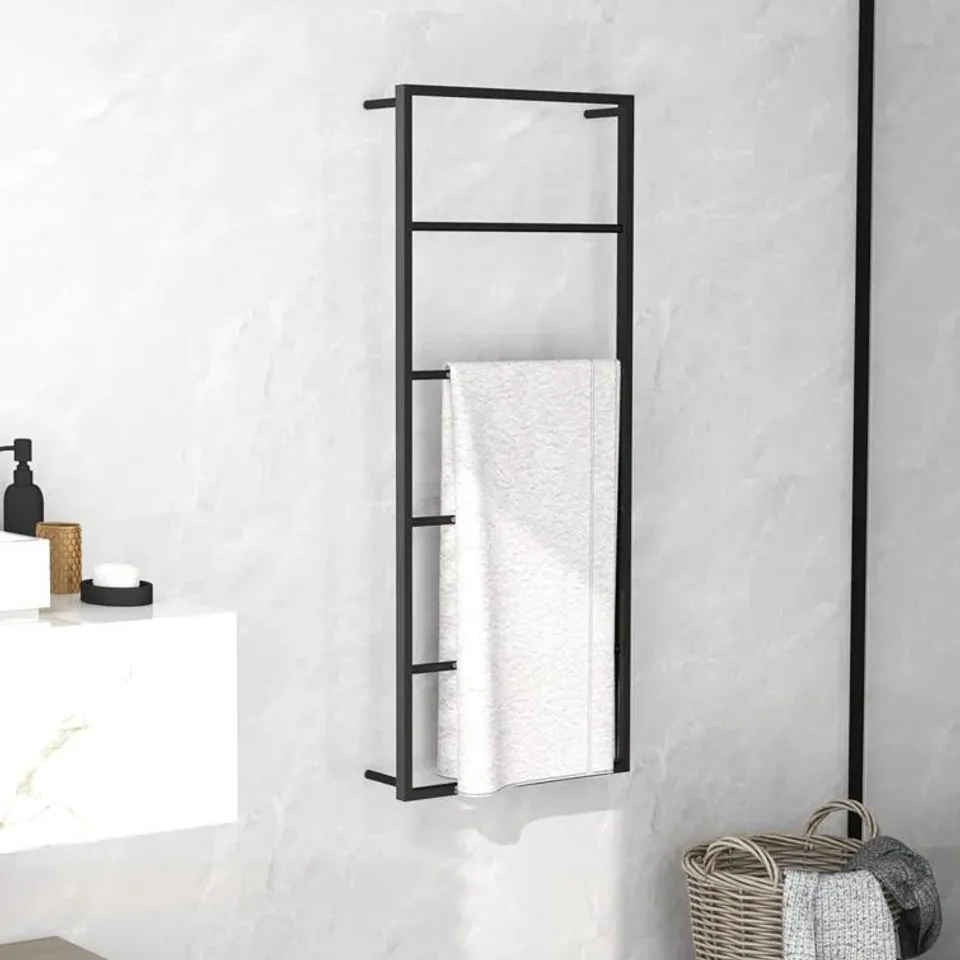 BOXED ARGENE STEEL WALL MOUNTED TOWEL RAIL 