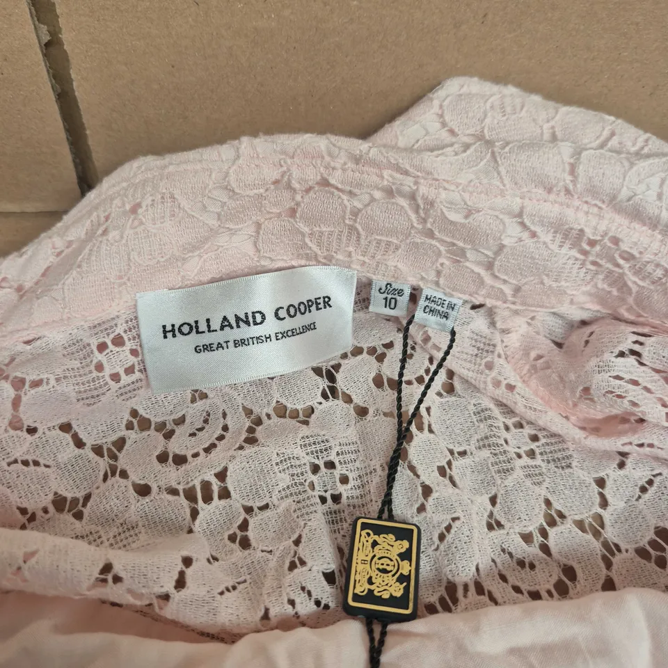 HOLLAND COOPER PINK LACE DRESS – UK 10
