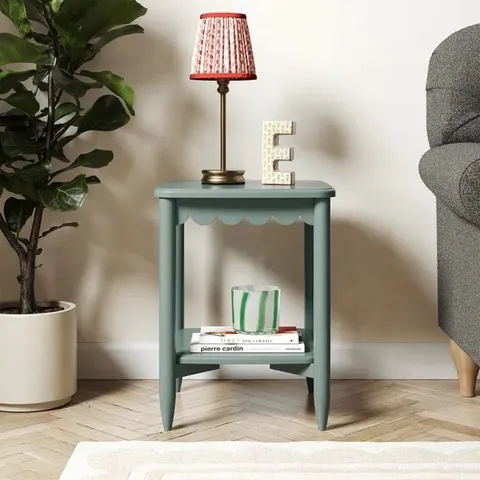 BOXED REMI SIDE TABLE  -GREEN-