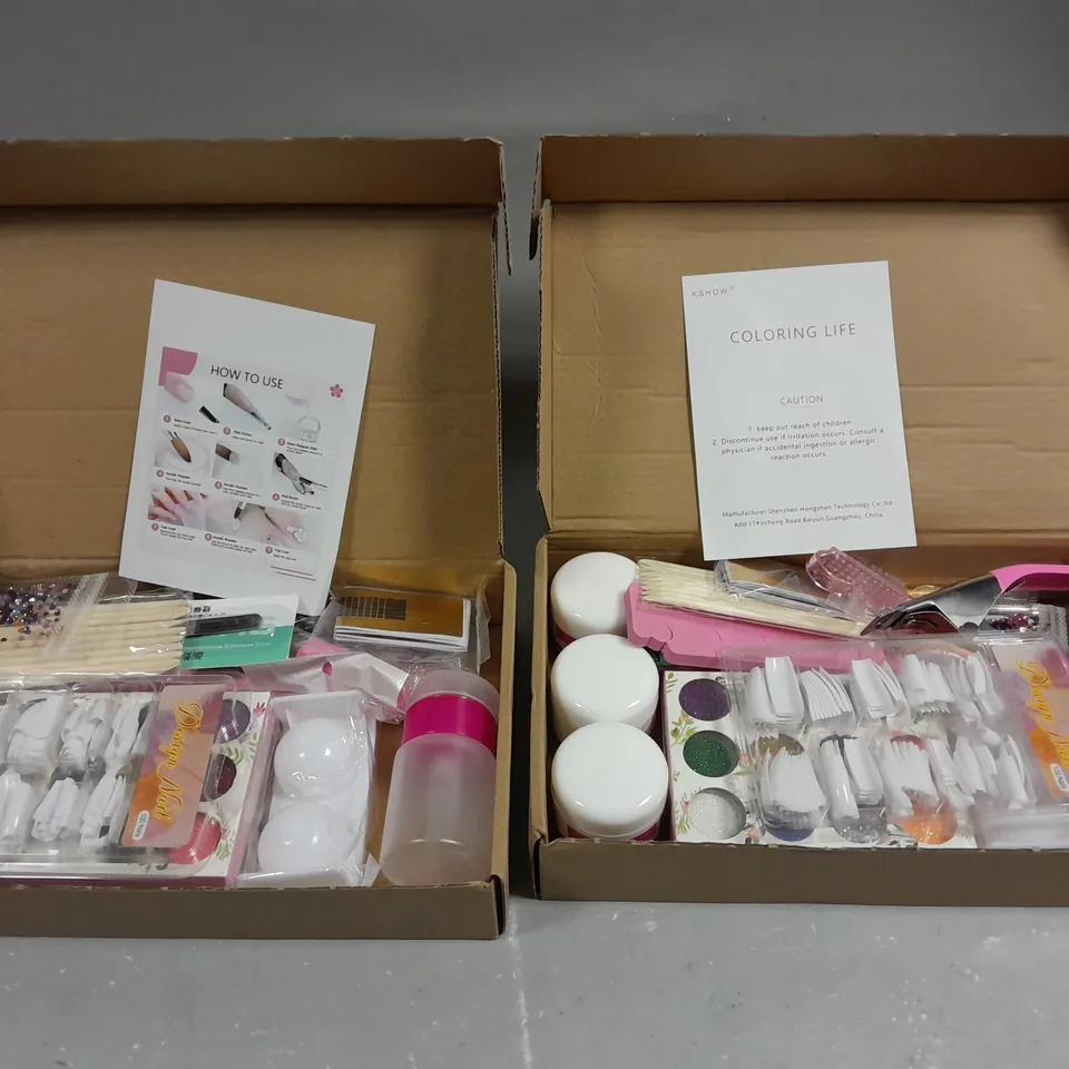 TWO KSHOW COLORING LIFE NAIL SETS