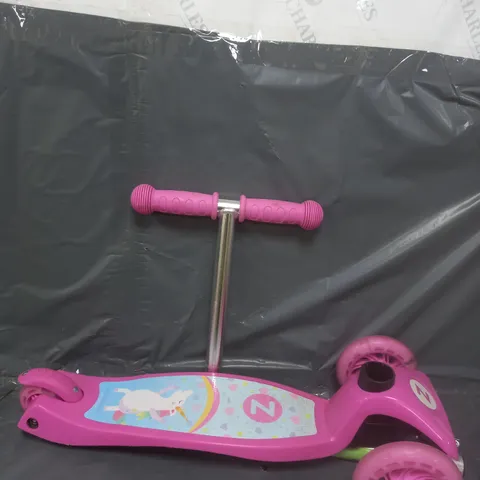 ZINC THREE WHEELED LIGHT UP SCOOTER (UNICORN)