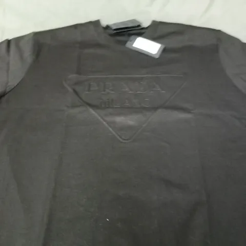 PRADA T-SHIRT WITH 3D LOGO – BLACK, XXL