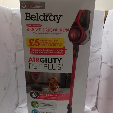 BOXED BELDRAY AIRGILITY PET PLUS VACUUM CLEANER