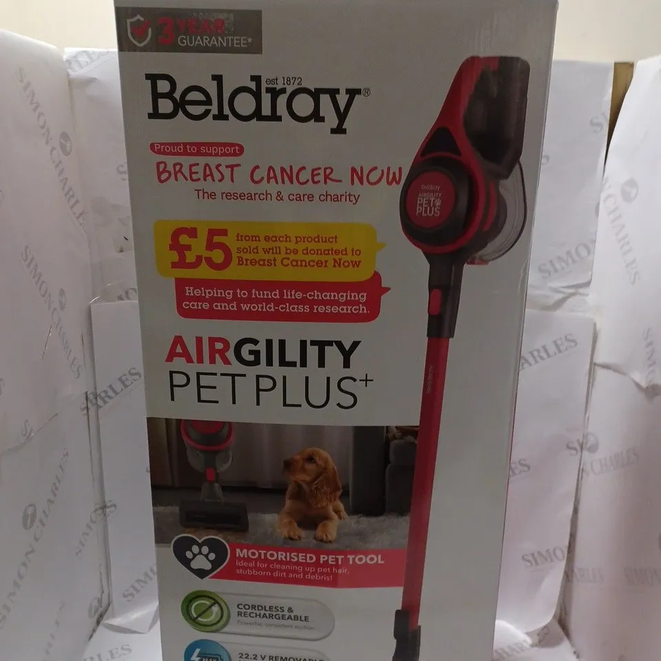 BOXED BELDRAY AIRGILITY PET PLUS VACUUM CLEANER 