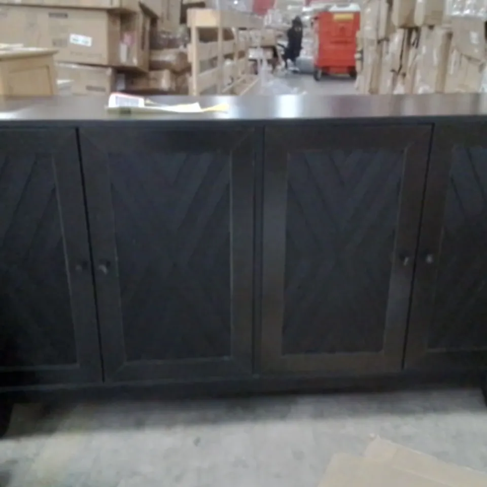 CHARTIER 145CM WIDE SIDEBOARD WITH ADJUSTABLE SHELVES BLACK