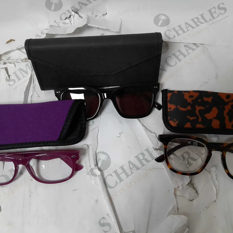 HUMMING BIRD 1 PAIR SUNGLASSES, 2 READER GLASSES CLASSIC