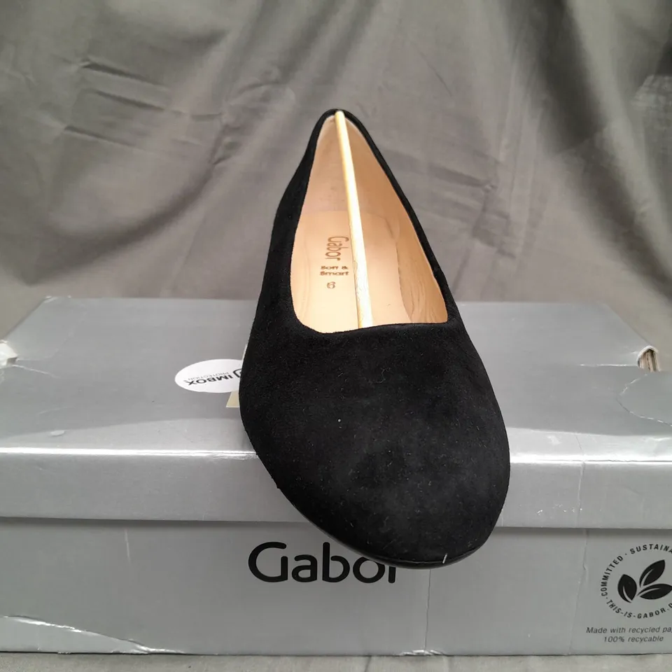 BOXED GABOR HIGH HEEL OPEN TOP SHOES - UK 6 