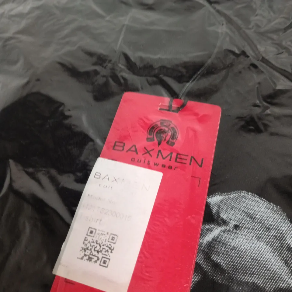 BAXMEN CULTWEAR T SHIRT - BLACK - SIZE L