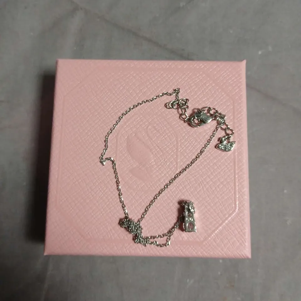 SWAROVSKI CRYSTAL NECKLACE – SILVER-TONE CHAIN