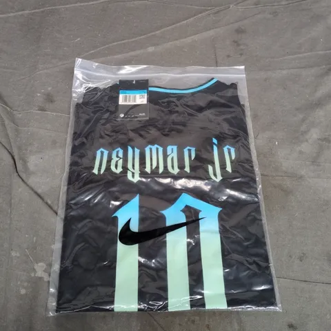 NIKE MEN'S TRAINING TOP – NEYMAR JR - BLACK WITH BLUE GRAPHIC 