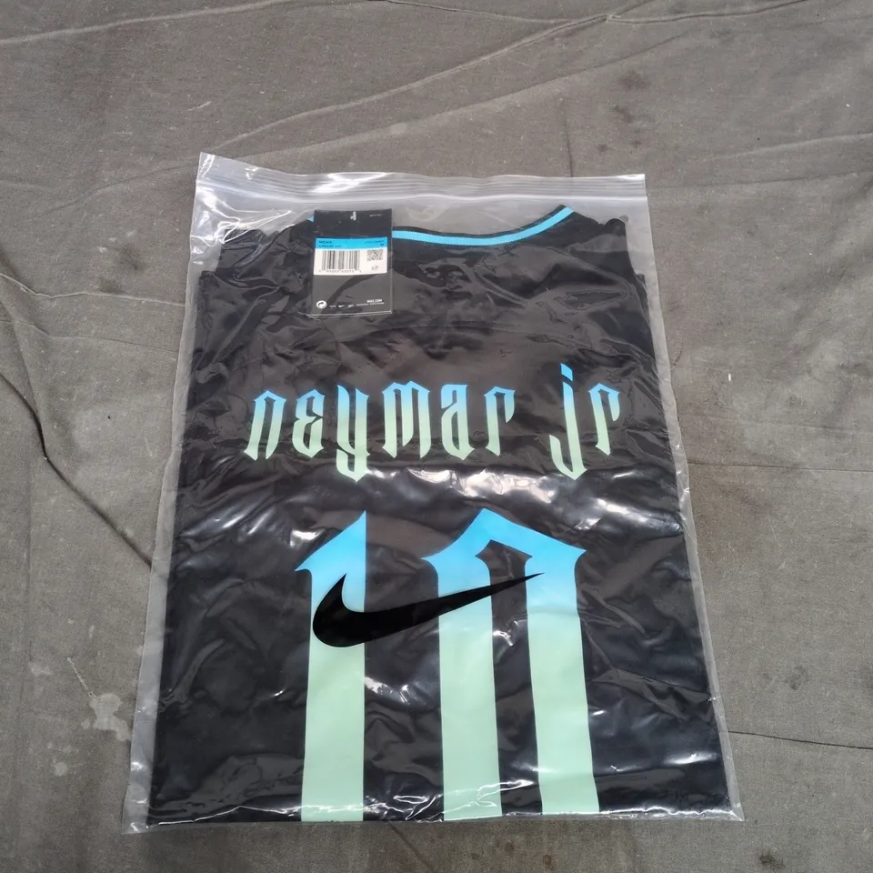 NIKE MEN'S TRAINING TOP – NEYMAR JR - BLACK WITH BLUE GRAPHIC 