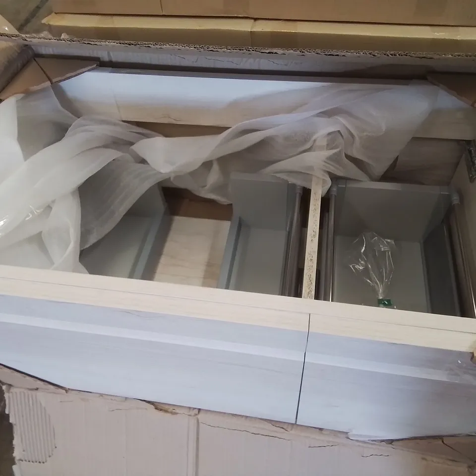 BOXED AS NEW CALYPSO LORETO WALL HUNG VANITY UNIT - 800MM IN LIMED OAK