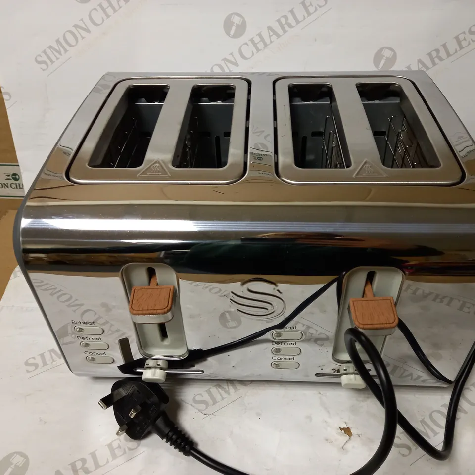 SWAN NORDIC 4 SLICE TOASTER - GREY