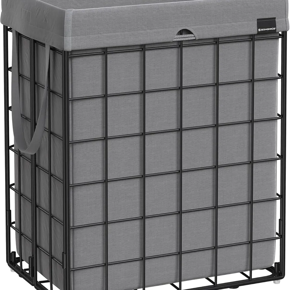 BOXED SONGMICS DIRTY LAUNDRY BASKET, 90L, FOLDABLE BASKET