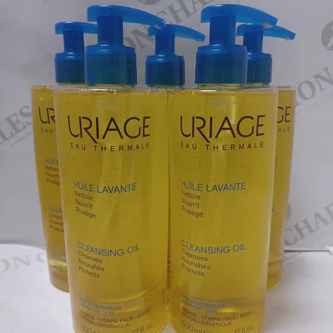 LOT OF APPROX 5 X 500ML URIAGE CLEANSING OIL 
