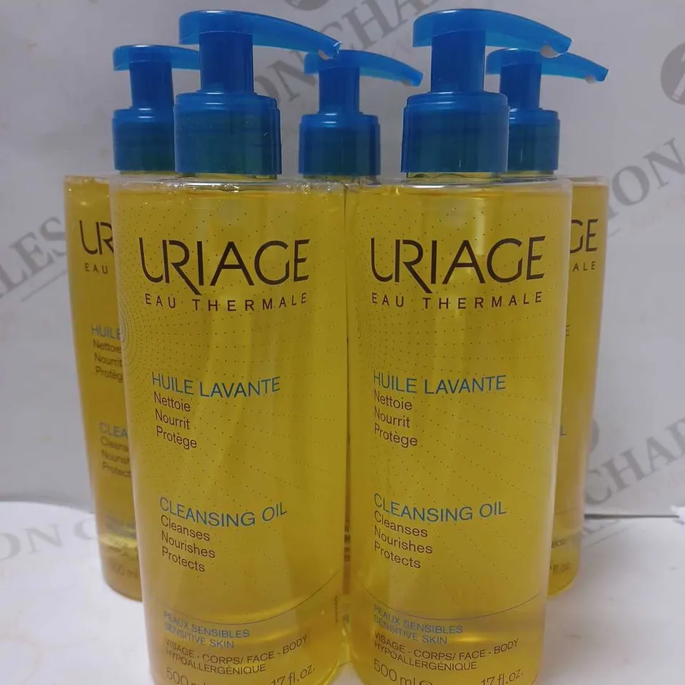 LOT OF APPROX 5 X 500ML URIAGE CLEANSING OIL 