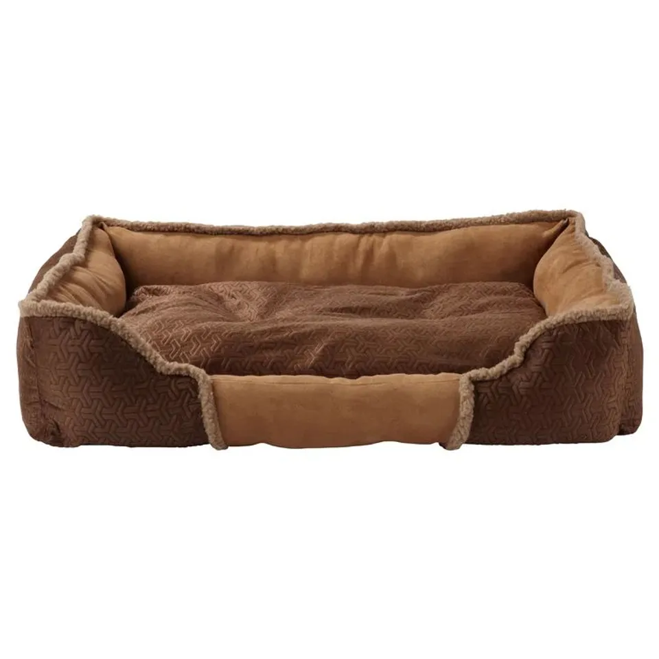 WRAPPED VANDYKE BOLSTER CUSHION COLOUR: BROWN SIZE: 19CM