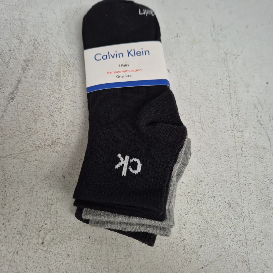 Calvin Klein Socks – 3 Pairs, Bamboo with Cotton, One Size