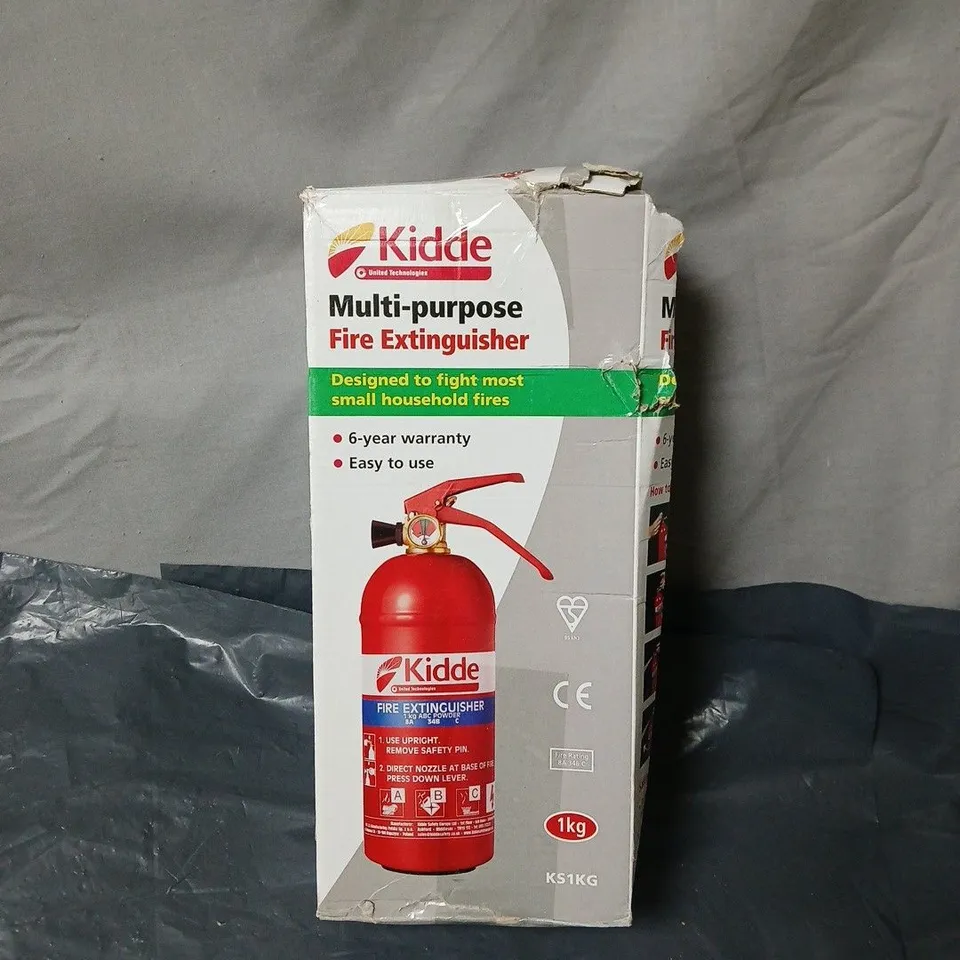 KIDDE MULTI-PURPOSE FIRE EXTINGUISHER 1KG – BOXED