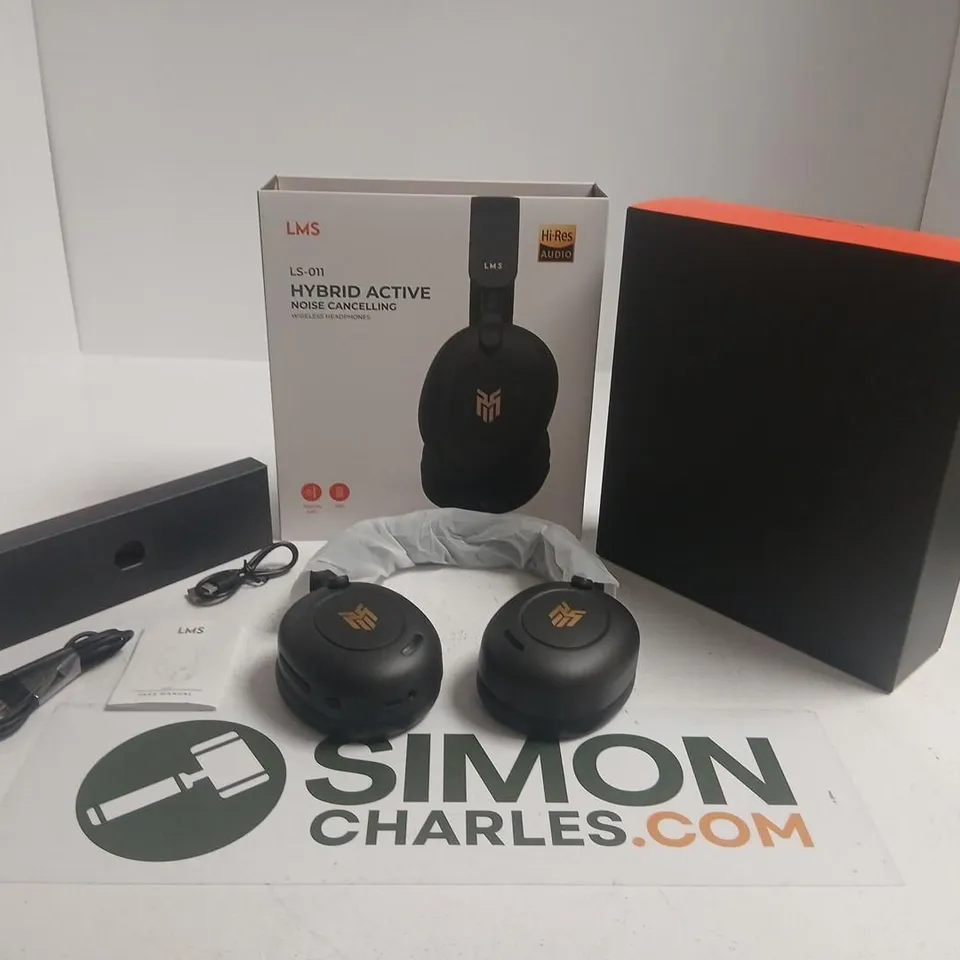 BOXED LMS LS-011 HYBRID ACTIVE NOISE CANCELLING WIRELESS HEADPHONES – HI-RES AUDIO