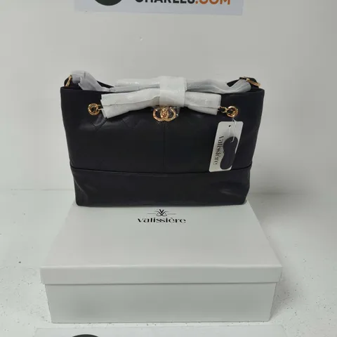VALISSIÈRE BLACK QUILTED LEATHER HANDBAG – GOLD HARDWARE