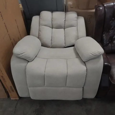 QUALITY DESIGNER FABRIC UPHOLSTERED ELECTRIC RECLINING/RISING ARMCHAIR