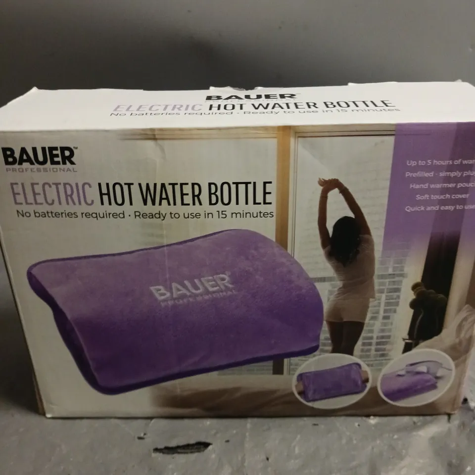 BAUER PROFESSIONAL ELECTRIC HOT WATER BOTTLE PURPLE