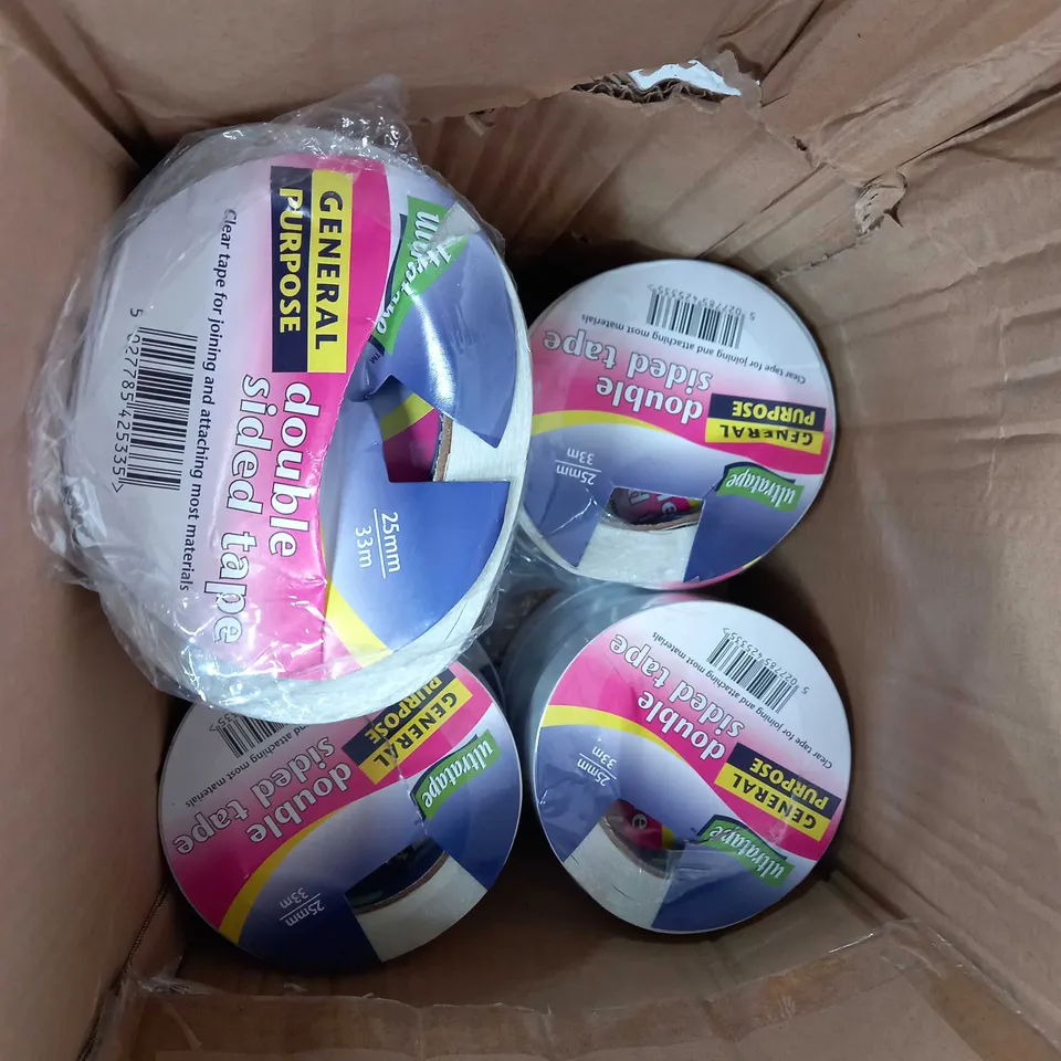 BOX OF APPROX 24 ULTRATAPE GENERAL PURPOSE DOUBLE SIDED TAPE