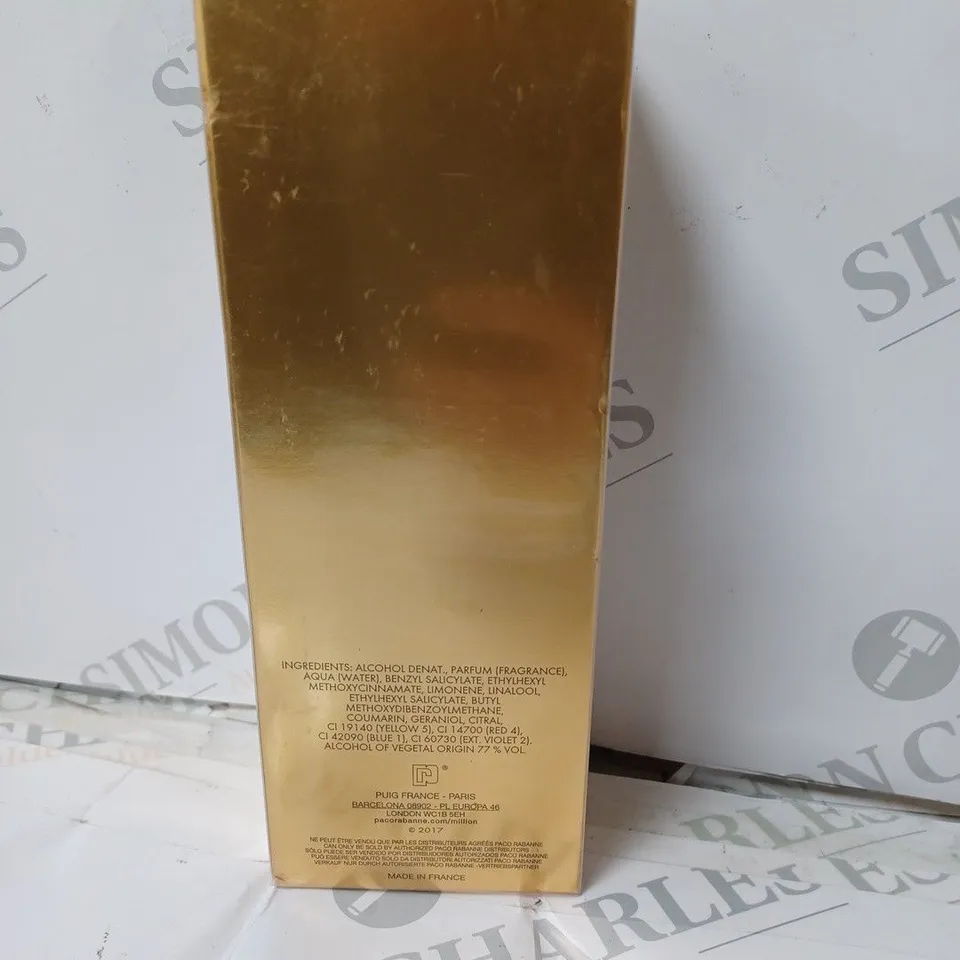 BOXED PACO RABANNE 1 MILLION EAU DE TOILETTE NATURAL SPRAY 200ML 