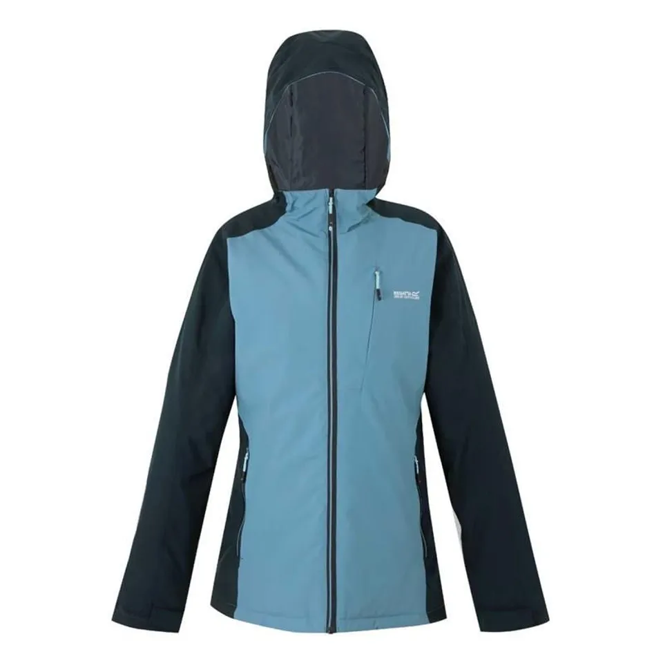 BRAND NEW REGATTA WOMENS HIGHTON STRETCH IV WATERPROOF PADDED COAT - NAVY  / CORONET BLUE  - UK SIZE 8
